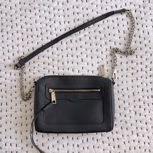 Rebecca Minkoff Avery crossbody bag in navy saffiano leather